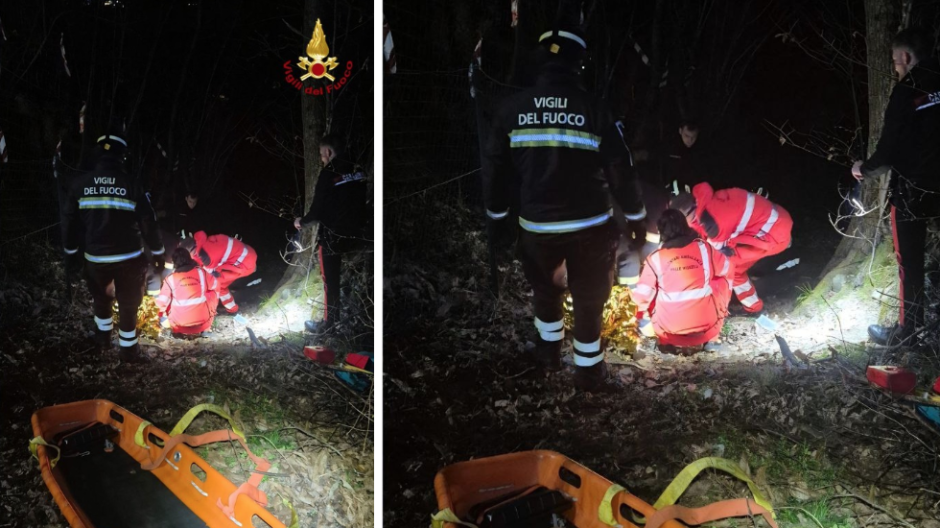 Masera, novantenne scivola lungo il sentiero. Soccorsa al crepuscolo 